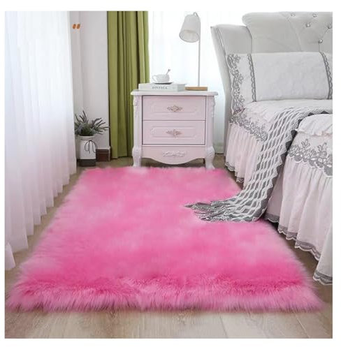 Weicher Schlafzimmerteppich, großes Wohnzimmer, flauschiger Bereich, Fellteppich, Heimdekoration, Bodenmatte, dicke flauschige Plüschteppiche, Bettvorleger, Sofakissen für Kinderzimmerdekoration