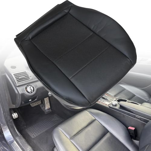 Priprilod Black Microfiber Leather Driver Side Bottom Replacement Seat Cover Compatible with Mercedes Benz C250 C300 C350 2008-2014, Compatible with Mercedes Benz GLK250 GLK280 GLK300 GLK350 2008-2015