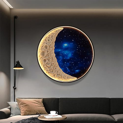 Lampada da parete moderna per immagine spazio esterno Lampada murale a LED per la casa, soggiorno, studio, camera da letto, decorazione per la camera dei bambini (D D60cm 1pcs)
