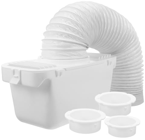 ANDRESLAD Dryer Vent Kit with Condensate Collector and Lint Filter Bucket, Indoor Duct Connector for Electric Tumble Dryers, Replacement Vent Wall Plate Kit for Laundry Appliances