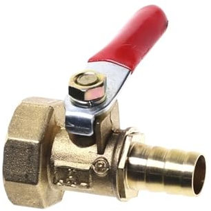 RTRCAGAKM 1 Stück Messing-Kugelhahn, 4–12 mm Schlauchanschluss, 1/8 Zoll 1/2 Zoll 1/4 Zoll Außengewinde, Innengewindeverbindung, gerade Verbindung, for Wasser-, Öl- und Kraftstoffleitungen(3/8,INTERN