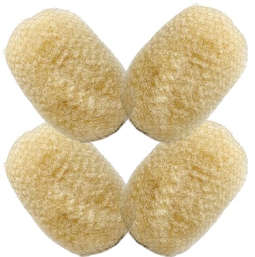 Cheveux humains bouclés 100% africains en vrac pour la fabrication de serrures d'horreur et la réparation des taches existantes, paquet de 4(20,3 cm) (Blonde numéro 613)