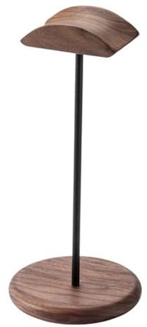 Okeeyseda Headphone Stand Black Walnut Solid Wood Headphone Stand -Mounted Wooden Headphone Stand Simple Display Stand