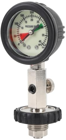 Alomejor manómetro Buceo,Alta precisión Luminoso medidor presión Multifuncional para reguladores universales for buceadores Profesionales en Aguas Profundas emergencias Rescate