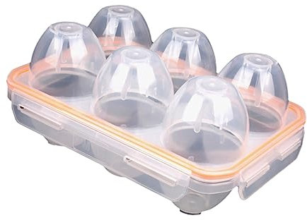 OSALADI Tragbare Eierbox Aus Pp Mit Silikondichtung 6 Stück Eierbehälter Für Outdoor Camping Picknick Und Aufbewahrung