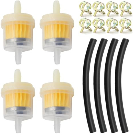 MospdyGear 16 Per Set Prevent Clogging In Line Fuel Filters, Inline Fuel Filter Hose Kit, Replace for Pocket Bikes Lawn Mowers Small Tractors
