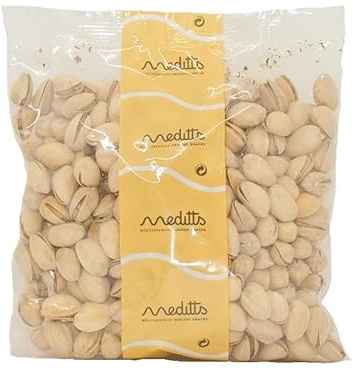 Meditts - Pistachos Tostados 500 gr | Con Cáscara y Sin Sal Añadida | Sin Gluten | Origen España | 100% Natural | Snack Saludable y Nutritivo | Rico en Proteínas y Fibra