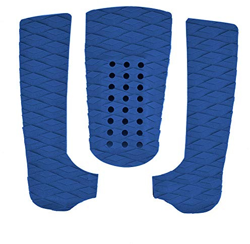 1 Set Surfboard Deck Traction Pads, Eva Surfboard Anti -Skid Pad Adhäsive Professional Tail Pad wendet alle Boards Surfboards Shortboards Longboards Skimboards an (Blau)