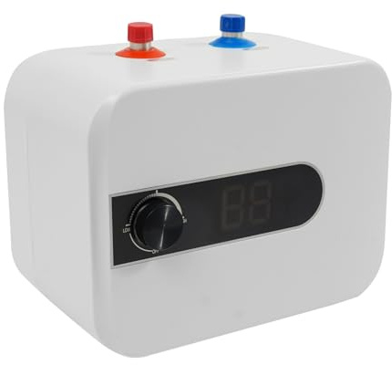 1500W Elektronischer Mini Durchlauferhitzer Küche 6min Heizzeit 30-65°C Warmwasserspeicher IPX4 Boiler 0.75Mpa Untertischboiler 6L Warmwasserboiler