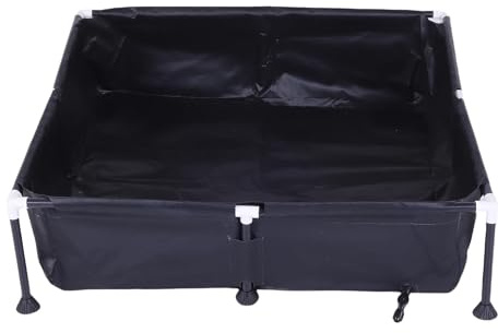 Nurnesy Piscina Fuori Terra Piccola e Profonda in PVC - 37,4x37,4x7,9 Pollici, Bagno per Cani e Piscina per Feste Estive in Acqua nel Giardino All'aperto