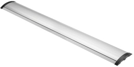 LogiLink Fußboden Kabelabdeckung Kabelkanal aus Alu & ABS, individuell kürzbar, Doppelkanal, Maße: 1104x139x22mm, Farbe: Silber