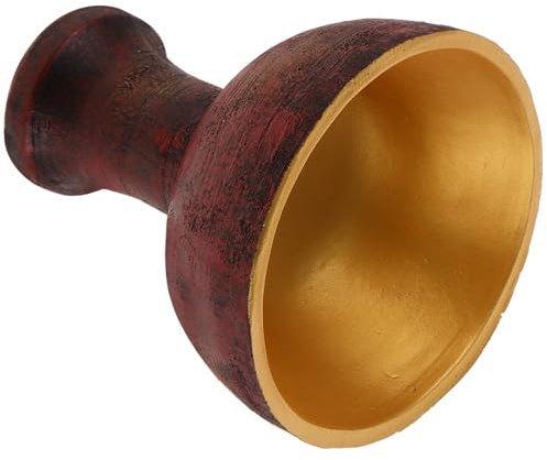 Kichvoe Cáliz de Resina para Sacrificios Religiosos Copa Decorativa Sagrada para Altar Adorno Religioso Artesanal Vaso de Ceremonia Multifuncional