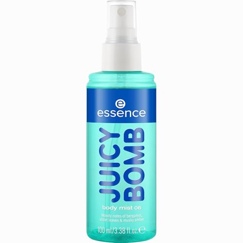 essence JUICY BOMB body mist (100ml) | Calm & Cool Vibe, Body Mist In A Clean, Woody Scent