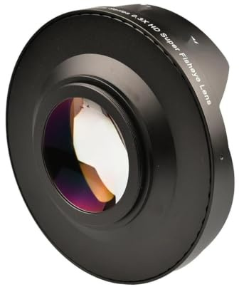 52MM / 58MM / 62MM /67MM / 72MM 0.3X Ultra Fisheye Wide Lens Adapter With Hood Only For Video Cameras Camcorders(52MM)
