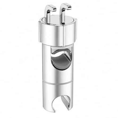 Support de Douche 18-25mm, lot de 1 support de pommeau de douche rotatif 75° sans perçage, porte pommeau de douche universel, fixation pommeau douche pour barre coulissante