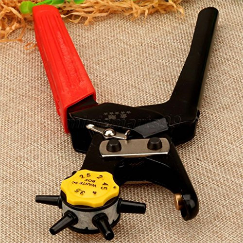 Drehbarer 6 Löcher Größen Punch Zange Werkzeug für Leder/Canvas/Uhren/Gürtel Hand Zangen Gürtel Stempel Multitool Heavy Duty Hand Tools