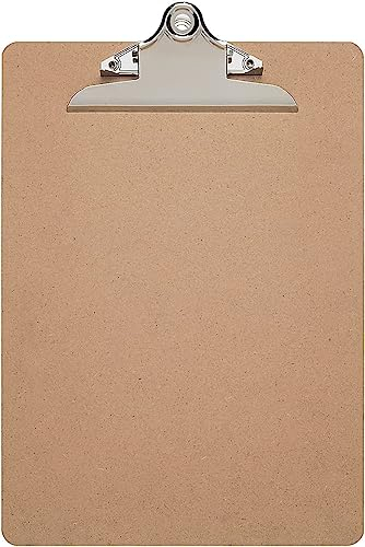MAUL Klemmbrett A4 MAULclassic | Klemmbrett Holz im DIN A4 Hochformat | Stabiles Klemmbrett zum Aufhängen | Clipboard mit Vintage Klemmer | Klemmbretter für Büro, Küche und Werkstatt | Holz