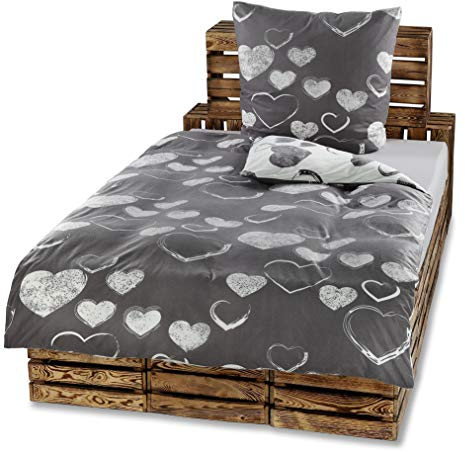 Protex 4 Teilige Winter Bettwäsche Set Fleece Flausch Mikrofaser 135x200 80x80 warme weiche Winterware