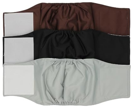 Hisprout männliche Hundewindeln Wiederverwendbare waschbare haltbare saugfähige Stoff-Hündchen-Windel-Hosen (M, Fashion Union)