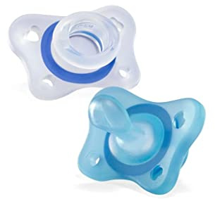 Chicco MINI SOFT, BLAU, 2-6M, 100% SILIKON, 2 ST. 00073231210000 mehrfarbig