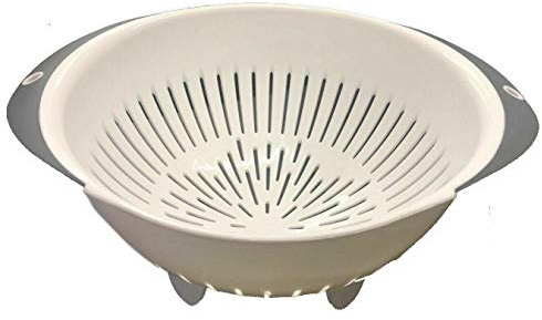 Royal Cuisine Plastic Colander Fruit Washing Basket Deep Food Strainer Camping Bowls Pasta Drainer Vegetable Sieve Multifunctional Kitchen Mesh