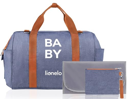 Lionelo Ida Kinderwagentasche, 2 interne Thermo-Taschen für Flaschen, Tasche für Feuchttücher, Wickelauflage, Kosmetiktasche, Riemen zur Befestigung am Kinderwagen