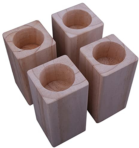 4 Stück Möbelerhöhungen Tischerhöher Betterhöhung Elefantenfuß Bed Riser, Erhöhen Sie Die Möbelhöhe 1.97 oder 3.94 zoll, für Sofa Stühle Schränke Tisch(Size:3.5 X 10 cm)