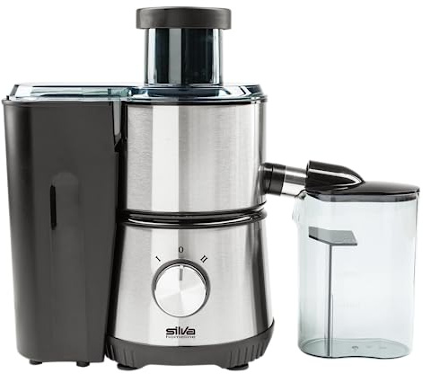 SILVA SCHNEIDER AE 2340 Entsafter für Obst und Gemüse, aus Edelstahl, 400 Watt, leichte Reinigung, 350 ml Saftbehälter