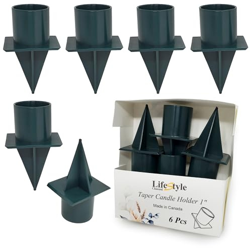 Floral Taper Candle Holder 6 Pcs by LifeStyle Channel