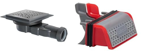 Wirquin Lot de 2 : 1 bonde de Douche à l'italienne Venisio Compact + 1 Membrane Slim+ avec Filtre à Cheveux