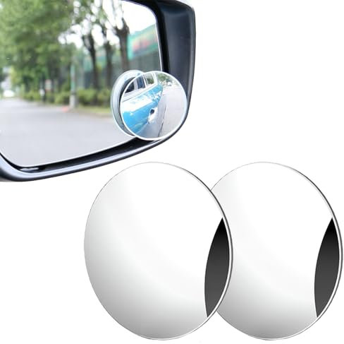 ARVO Blind Spot Mirrors for Cars (2-Pack) Adjustable 360° Rotating HD Glass Convex Round Mirror, Waterproof & Frameless for Maximum Rear View – Universal Fit for Cars, SUVs & Trucks