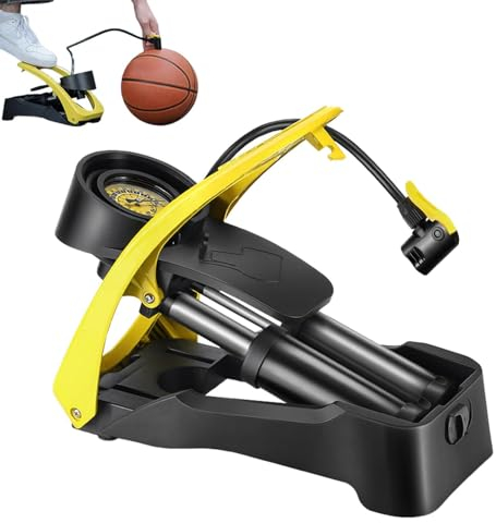 Fußpumpe für Reifen,Fußpumpe - Tragbare Doppelzylinder-Fahrrad-Standpumpe,Fußbetriebene Luftpumpe für Gymnastikball, Fahrrad-Fußluftpumpe für Autos, Fahrräder, Motorräder
