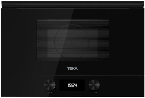 TEKA Microondas Integrable con Grill, Capacidad 22 L, 5 Niveles de Potencia, 850 W, Base Cerámica, Cristal Full Black, Modelo ML 8220 BIS L FBK