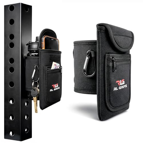RL Grips - Housse Magnétique pour Bouteille d’Eau – Étui avec Aimants pour Bouteille, Smartphone, Clés et Accessoires – Porte-Téléphone Gym – Pochette Magnétique Salle de Sport – Idéal pour la Salle