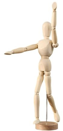 FewNvWa Künstler-Schaufensterpuppe, Modell, Gelenk-Schaufensterpuppe, menschliche Figur, Puppenmodell, Holz, männliche Schaufensterpuppe zum Skizzieren, L
