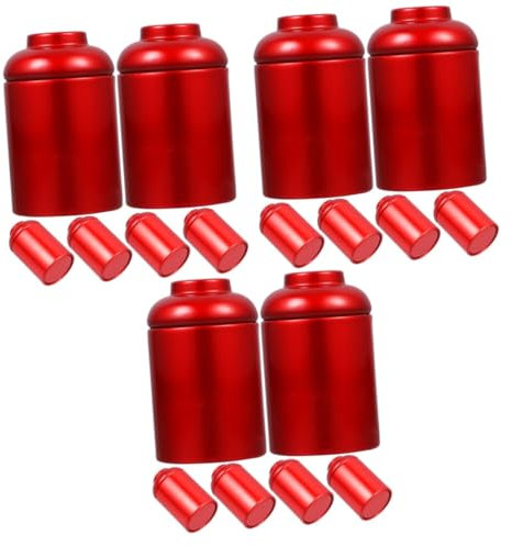 Didiseaon 3sets Airtight Jar Lid Tinplate Tea Tin Storage for Tea Coffee Grains Nuts Kitchen Canister Home Candy Jar 6pcs*3
