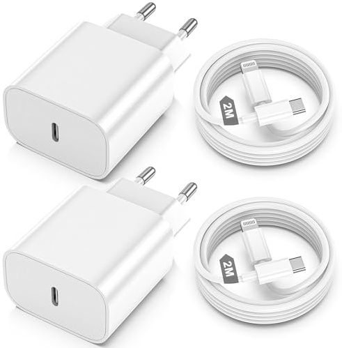 iPhone Ladekabel, [MFi-Zertifiziert] 2er Pack iPhone Ladegerät Apple Ladekabel 2M, USBC Schnellladegerät auf Lightning Kabel für i Phone 14 13 12 11 Pro Max XS XR X 8 7 6 Plus 5 iPad