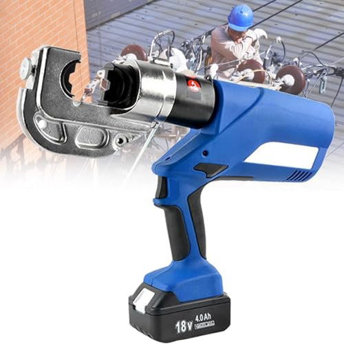 Crimpadora hidráulica eléctrica de 60 kN/120 kN, herramienta de crimpado automática con detección de fallas e iluminación LED.(400)