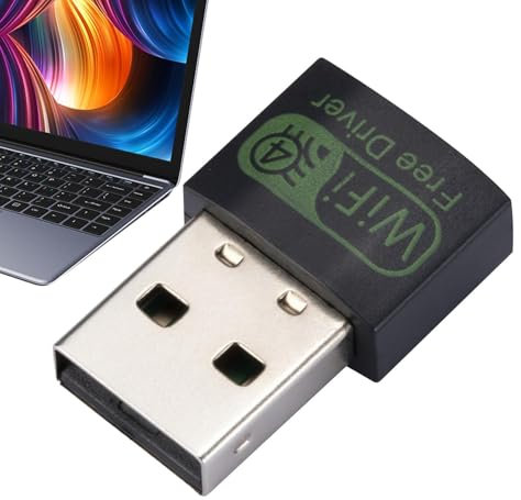 Adaptador WiFi USB | Receptor WiFi De Tarjeta De Red | Mini Receptor De Dongle De Internet Inalámbrico | Adaptador De Red De Transmisión De Alta Velocidad para Computadoras Portátiles, Teléfonos