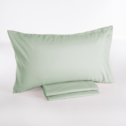 EGIDIO Completo Letto Matrimoniale Casa Giulia – No Stiro, Traspirante, Teknotime – 4 Pezzi – 245x280 cm – Made in Italy (verde salvia, Matrimoniale)