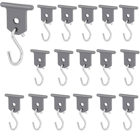 16 Pièces Crochet Auvent, Accessoires Auvent RV Crochet en Forme de S Facile a Installer, Crochet D'auvent de Camping Car, Camping Car Accessoires pour Intérieures Extérieures Caravane