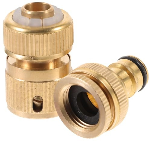 HOMOBABE 1 Pair Quick Connect Garden Hose Fitting Brass Pressure Washer Connector for Easy Disconnection Compatible with Various Water Hoses and Reliable