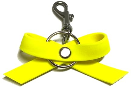 Generisch Yellow Dog Sicherheits-Schleife für Hunde, Neon-Gelb, 1,3cm Gurtband, Abstand Halten Signal, mit Karabiner, Wetterfest, Handgefertigt