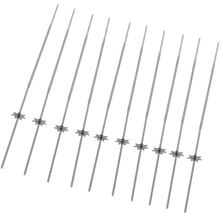 DIYEAH 10 Pièces Lot De Brochettes Pour Barbecue Acier Inoxydable Longues Brochettes Réutilisables Pour Griller Viande Et Poulet Et Larges Pour Fours Et Grillades