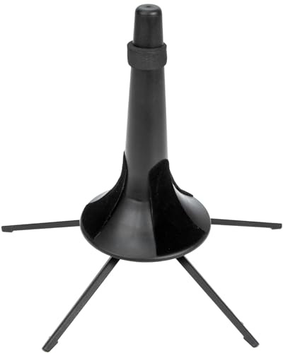 DECHOUS Soporte Plegable para Trompeta de Metal Exhibidor Estable con Base Antideslizante y Soporte para Uso Casa y Tienda Trípode Portátil para Instrumentos Musicales