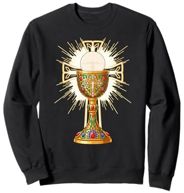 Calice pour l'Eucharistie de Messe Catholique Première Communion Sweatshirt