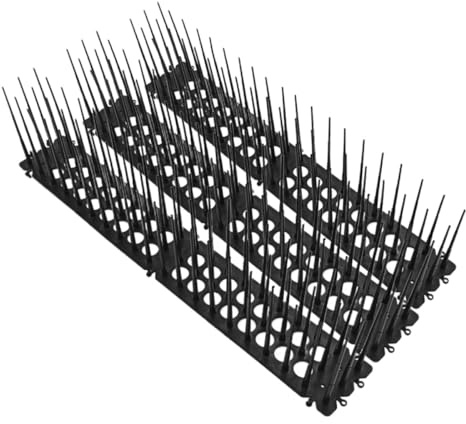GETAJGHSD Lot de 3 Pics Dissuasifs Anti-Oiseaux et Anti-Chats en Plastique Noir Haute Pointe, Multi-Usage pour Toits, Clôtures et Jardin, Protection Extérieure sans Danger, Accessoires