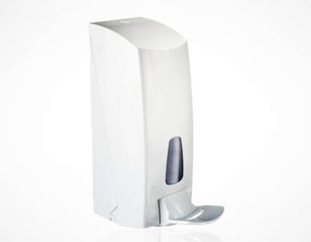 Marplast 855 - Dispensador de desinfectante de plástico con palanca, rellenable, color blanco