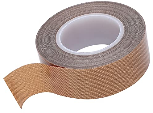 Nastro Adesivo in PTFE Nastro in Teflon Ad Alta Temperatura Strumento Termico Isolante Sigillante Adesivo Ad Alta Temperatura per Sigillatrice Sottovuoto(0.25mm x 50mm x 10m)
