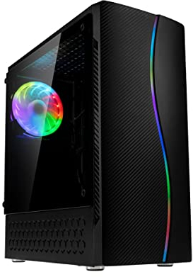 KOLINK Inspire K5 Midi Tower, PC Case ATX - Carcasa para Ordenador, Carcasa de Ordenador para Juegos, refrigeración por Agua, Carcasa de Ordenador, Carcasa de Ordenador, Color Negro